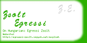zsolt egressi business card